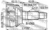 FEBEST 0510-CX7A44 Joint, drive shaft